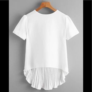 Pleated High Low Blouse